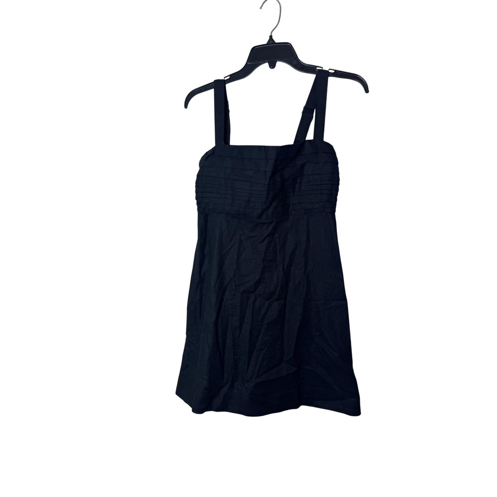 Abercrombie & Fitch Dress Womens Small Black Cotton Linen Sundress Romper